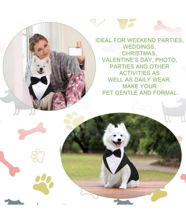 Dog Tuxedo and Bandana Set Dogs Formal Tuxedo PET Wedding Party Suit Wedding Bow Tie Shirt for Wedding Christmas Birthday Costumes (Cute Style M) Cute Style M - Buy Online on SooperMarket.com