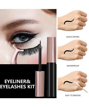 Upgrade 3D Magnetic Eyelashes Kit | No Glue, Waterproof Eyeliners - 5 Pairs - Buy Online on SooperMarket.com