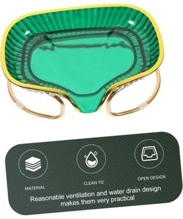 Light Luxury Soap Holder Pc Desk Toiletries Green 15X10X7CM - Buy Online on SooperMarket.com