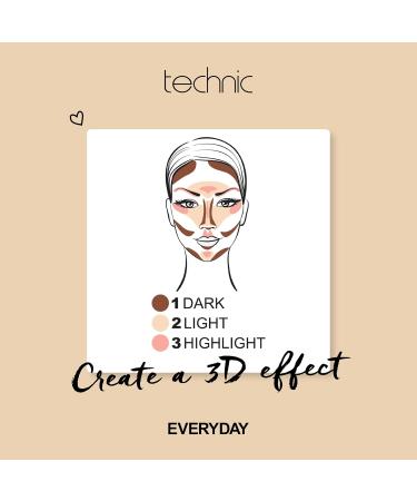 Buy Technic Contour Stix Creme Contour Abbey - 3-Pack Contour Cover & Highlighter for Easy Facial Shaping & Defining | Ultra-Creamy Formula - Buy Online on SooperMarket.com