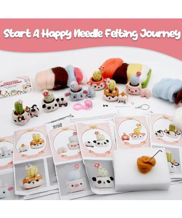 Needle Felting Starter Kit with Basic Felt Tools - DIY Crafts (Cows) - Buy Online on SooperMarket.com