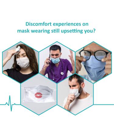 3D Mask Bracket Insert for Cloth Mask - Mouth Guard for Breathing Space - Comfortable Inner Support Frame (3 Pack, Semi-Transparent) - Buy Online on SooperMarket.com