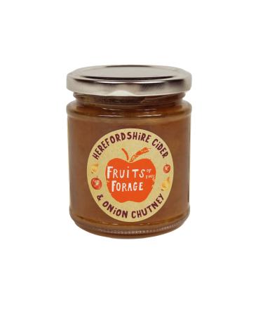 Fruits Of The Forage Cider and Onion Chutney Great with Cheeseboards Cold Meats Pate and in a Ploughman's Lunch. Sustainably Sourced Glass Jar (1 x 210g) Cider and Onion Chutney 200g