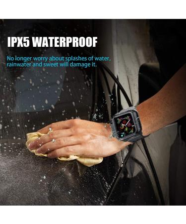Realproof Waterproof Apple Watch Case 44MM Series 6 | SE | 5 | 4 with 3PCS Premium Soft Silicone Band  Dropproof Shockproof Impact Resistant Rugged Protective iWatch Case Bulit-in Screen Protector - Buy Online on SooperMarket.com