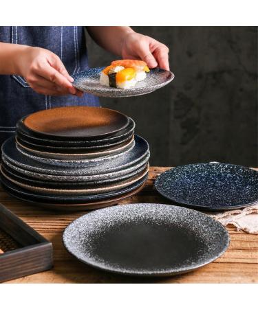 Serving Plates 6/7/8inch Dinner Plate Round Japanese Ceramic Tableware Dessert Dish Dishware Porcelain Dinnerware Kitchen Porcelain Serving Dishes for Appetizer Dinner and Desserts (Color : D Siz 8 in D - Buy Online on SooperMarket.com