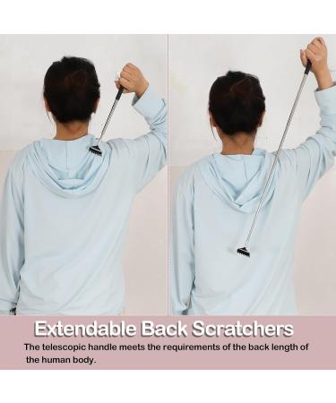 2 Pack Extendable Back Scratcher Portable Telescoping Back Scratcher Retractable Metal Backscratchers Back Massager Tool for Men Women Adults Kids Black - Buy Online on SooperMarket.com