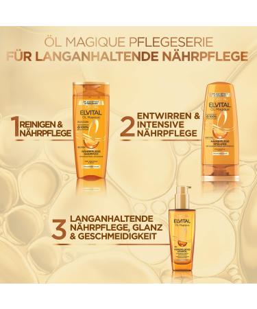 L'Or al Paris Elvital Magic Oil 100ml - Nourishing Hair Oil for Soft Shiny Hair Frizz Control & Heat Protection up to 230 C with 6 Precious Flower Oils - Buy Online on SooperMarket.com