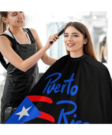 Puerto Rico Flag Hair Salon Cape | Hairdressing Gown & Barbers Apron for Stylish Haircuts - Buy Online on SooperMarket.com
