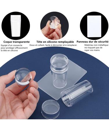 Norhogo Nail Art Stamper & Scraper Set - 2PCs Silicon Nail Stamp for DIY Manicure French Nails and UV Gel/Acrylic Designs - Buy Online on SooperMarket.com