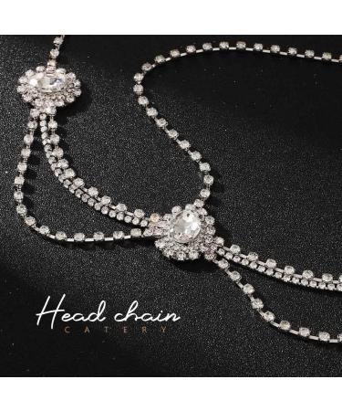 Runmi Rhinestone Head Chain - Gold Crystal Hairpiece & Wedding Hair Accessories for Women & Girls - Buy Online on SooperMarket.com
