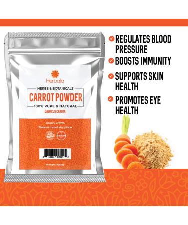 Carrot Powder 16oz - Pure Dried Juice for Smoothie Boosting and Natural Food Coloring | Non-GMO, Gluten-free - 1 lb - Buy Online on SooperMarket.com
