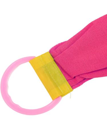 Exfoliating Bath Washcloth - Deep Cleansing Back Scrubber for Men & Women | Long Shower Scrubber with Handles (Pink) - International Shipping Available - Buy Online on SooperMarket.com