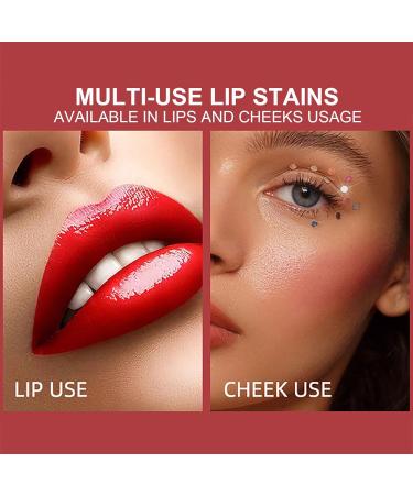 6 Colors Water Lip Stain Makeup Kit | Long-Lasting Waterproof Lip Tint for Women | Moisturizing Matte Liquid Lipstick | Vivid Color & Non-Sticky Finish - 1.6fl oz - Buy Online on SooperMarket.com