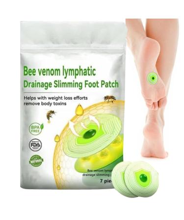 LUKMLCA Bee Venom Lymphatic Drainage Slimming Foot Patch LUKMLCA Bee Venom Foot Patch Bee Venom Lymphatic Drainage & Slimming Patches Effective Feet Health Patches for Foot and Body Care (1 Bag)