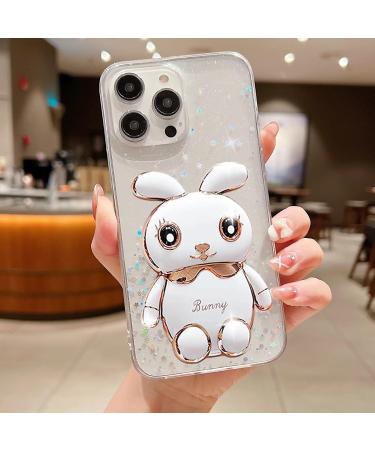 Tivenfezk Nadoli for Oppo Realme 8 4G - Glitter Rabbit Stand Soft Silicone Case - Transparent Protective Cover - Buy Online on SooperMarket.com