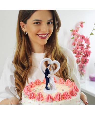 Teksome Couple Cake Toppers Resin Wedding Toppers for Cake Wedding Cake Decorations Wedding Cake Toppers Bride And Groom Figures - Buy Online on SooperMarket.com