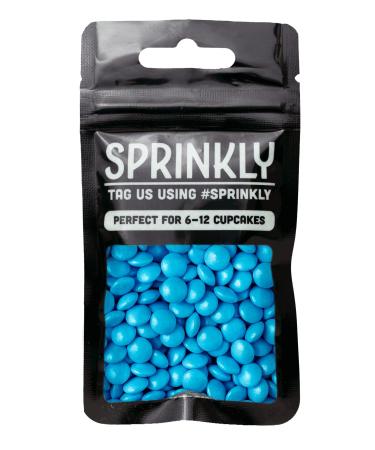 simply topps Coloured Milk Chocolate Beans - 30g or 100g - Cake Cupcake & Cookie Decoration Sprinkles (Baby Blue 30g) Baby Blue 30 g (Pack of 1)