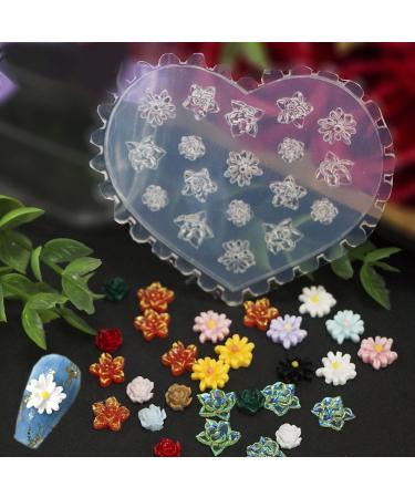 3D Nail Art Silicone Forms - Floral Butterfly Decorations & DIY Templates for Perfect Nail Art - Buy Online on SooperMarket.com