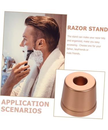 Angoily Universal Shaving Stand & Toothbrush Holder - Metal Razor Base & Small Knife Holder - Buy Online on SooperMarket.com