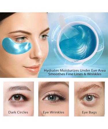 SBHEANGBA 30 Pairs Collagen Eye Mask Under Eye Mask Hyaluronic Acid Moisturizing Eye Mask Under Eye Patches for Puffy Eyes Dark Circles Eye Bags Anti Aging and Anti Wrinkles Eye Treatment Mask Blue - Buy Online on SooperMarket.com