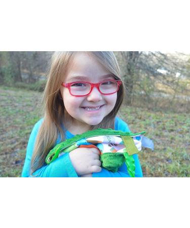 Crinkle & Teething Dinosaur Lovey Toy | Baby Sensory Square 8X8 with Ribbon Tags - Buy Online on SooperMarket.com