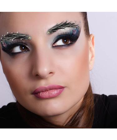 PUCHEN Adhesive Fake Eyebrows - Human Hair Fake Adhesive Handmade Eyebrows - Realistic Crocheted Eyebrows for Halloween Masquerade Costume Cosplay Eyebrows5 - Buy Online on SooperMarket.com