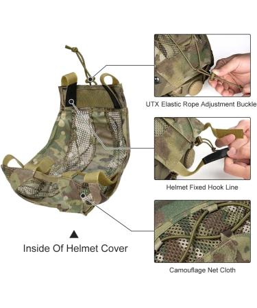 TOPTACPRO Camouflage Helmet Cover for Fast Helmet Size M/L - Cordura 500D Nylon | Paintball Shooting Gear - Buy Online on SooperMarket.com