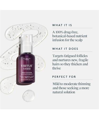 Virtue Flourish Hair Thinning Density Booster Spray - sulfate-free Hair Growth Treatment | 2 Fl Oz | Thickens Hair & Color Safe - Buy Online on SooperMarket.com