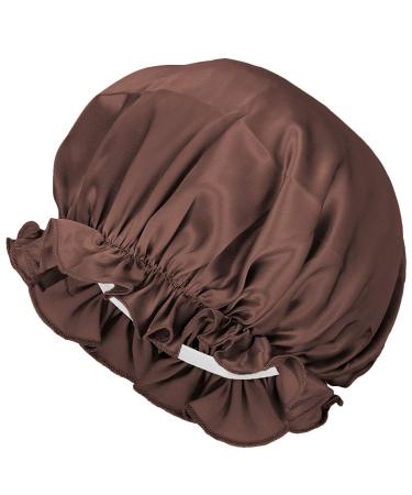 Moonsix Natural Silk Women's Sleep Bonnet for Hair Care - Brown - Buy Online on SooperMarket.com
