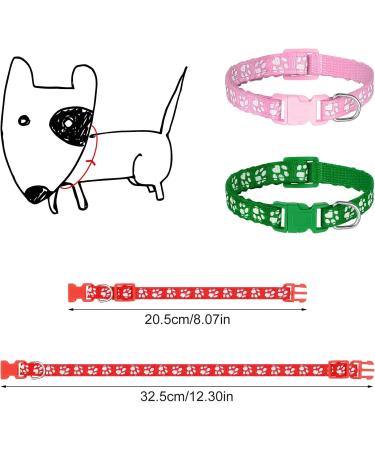 Heyu-Lotus 12-Pack Puppy Collars Paw Print Puppy Whelping Collars Quick Release Buckle Adjustable Leash Pet Safety Collars for Puppies and Cats (M) - Buy Online on SooperMarket.com