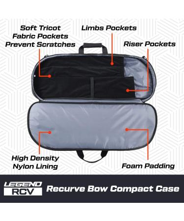 Legend RCV Recurve Bow Case with Arrow Holder - Padded Takedown Case for Archery Accessories in Black - Buy Online on SooperMarket.com