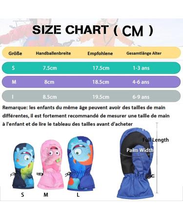 Kids Waterproof Winter Mittens | Fleece Lined Thermal Gloves for Ages 4-6 | Pink - Buy Online on SooperMarket.com