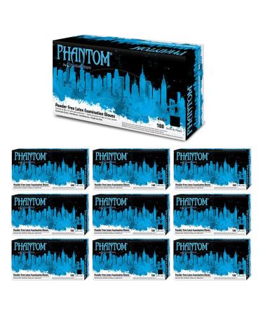 Phantom 6 mil Latex Powder Free Exam Gloves (Large-1000) Large (Pack of 1000)