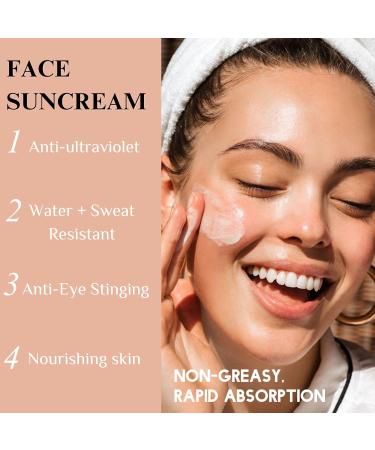 Trendyfave Sunscreen Spf 30+ Invisible Fluid Sun Cream Spf30+ Very Water+Sweat Resistant Face Sun Cream Ultra Light Uv Protetion Suncream Suncream For Sensitive Skin For Women & Men 80ml - Buy Online on SooperMarket.com