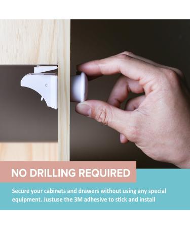 12 Magnetic Child Safety Cabinet Locks + 3 Keys - Baby Proof Cabinets & Drawers, Easy Install, No Tools Needed - Buy Online on SooperMarket.com
