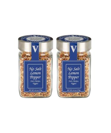 No Salt Lemon Pepper- 6.0 oz. Jar (Pack of 2) You wont even miss the salt. Bright lemon flavor with spicy black pepper and a hint of garlic, onion and red bell pepper. 6 Ounce (Pack of 2)