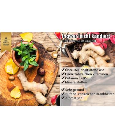 Buy 100% Natural Candied Ginger Pieces - Fresh Aromatic & Preservative-Free | 250g to 2500g Available for International Shipping - Buy Online on SooperMarket.com