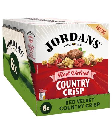 Jordans Country Crisp Red Velvet Ltd Ed | Breakfast Cereal | Vegetarian | 6 PACKS of 400g Red Velvet 400G (Pack of 6)