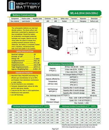 6V 4.5AH SLA Replacement Battery for Black & Decker VEC158BD - Reliable International Shipping - Buy Online on SooperMarket.com