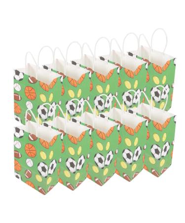 KOMBIUDA 12pcs Gift Bag Tote Bouquet Bags Football Paper Bags Wrapping Bags for Presents Bags for Shop Tea Coffee Sugar Canisters Packing Bags Big Bag Kraft Paper Container Candy