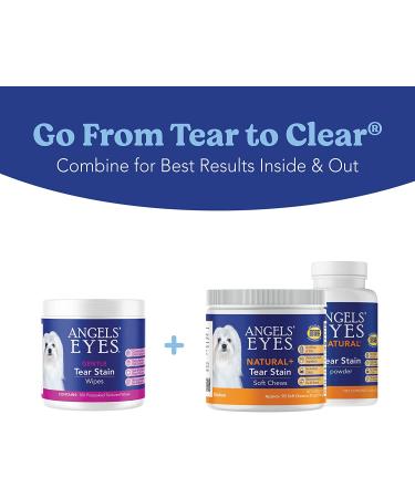 Angels Eyes Tear Stain Wipes for Dogs and Cats | 100 ct | Gentle Eye & Face Wipes for Discharge & Mucus - Buy Online on SooperMarket.com