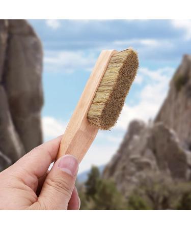 Premium Rock Climbing Brush with Thick Boar's Hair Bristles - Durable Bouldering Brush with Handle | Uni-Sex Gift for Rock Climbers - Buy Online on SooperMarket.com