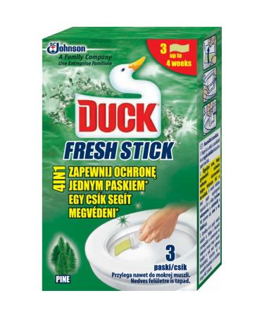 Duck Fresh Stick Pine - 3 Toilet Cleaner Strips (5-Pack)