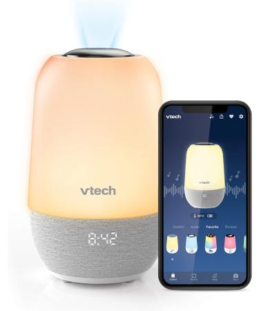 VTech BC8313 V-Hush Pro Soothing Sleep Trainer | Bluetooth Speaker with Night Light Projector & Voice Recording | Multi-Colour Nightlight | White, One Size - Buy Online on SooperMarket.com