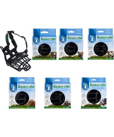 Baskerville Ultra Dog Muzzle Prevents Chewing and Biting, Allows Panting and Drinking | Comfortable, Humane, Adjustable, Lightweight | 6 Sizes, Black/Tan - Labrador Black - Buy Online on SooperMarket.com
