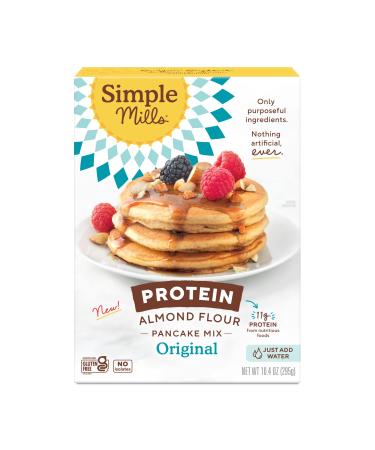 Simple Mills Just Add Water Almond Flour Pancake Mix, Original Protein - Gluten Free, Plant Based, Paleo Friendly, Breakfast, 10.4 Ounce (Pack of 1) Almond Flour Protein (Pack of 1)