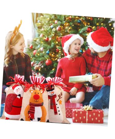 KOMBIUDA Party Snack Pouch 3 Pcs Christmas Storage Bag Candy Bags Holiday Treats Pouch Christmas Drawstring Bag Christmas Bag 30X18CM Assorted Color - Buy Online on SooperMarket.com