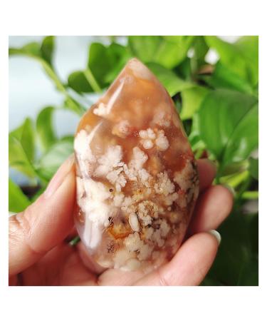 Natural Crystal Rough Natural Stone Agate Crystals Flame Home Room Decoration Feng Shui Gemstone Ornaments Crystals (Color : 140-150g Size : 1pc) 1pc 140-150g