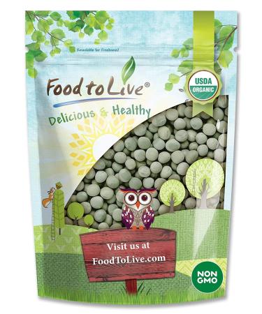 Organic Green Peas, 5 Pounds - Sproutable, Non-GMO, Kosher, Raw, Dried