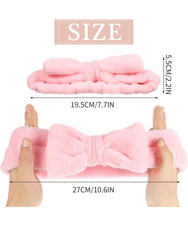 GOTH Perhk 4 Pack Spa Bowknot Hair Bands Coral Fleece Makeup Headband Elastic Head Wrap for Washing Face Shower Yoga Sports Skincare(Black White Gray Khaki) - Buy Online on SooperMarket.com